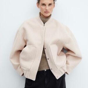 MANGO Women's Oversized Bomber Jacket